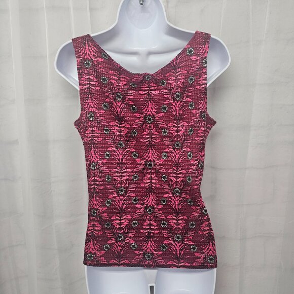 Vintage Sigrid Olsen Tank Y2K Floral Pink Whimsigoth Fairy Grunge S - Picture 5 of 10